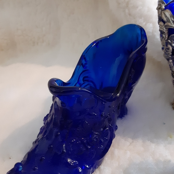 Cobalt Blue glass with silver metal - Picture 11 of 11